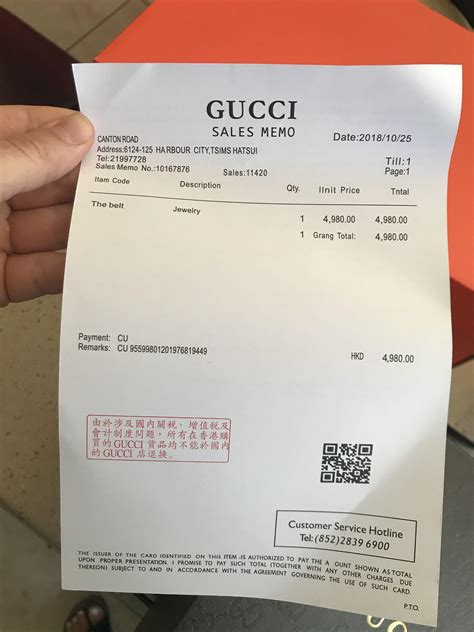 real gucci receipt|is a gucci receipt real.